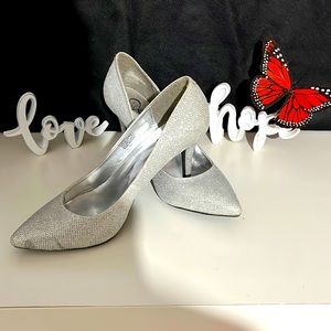 3 inch sparkling silver heels